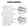 Shoe Cabinet with 3 Flip Drawers Shoe Storage Cabinet for Entryway