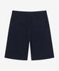 MINDBRIDGE [Couture] Relaxed Fit Seersucker Full Elastic Waist Navy Half Pants