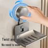 Wall-Mounted Punch-Free Aluminum Soap Holder with Suction Cup