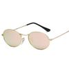 New European and American vintage oval frame sunglasses for women, colorful versatile street style sunglasses, men's glasses S