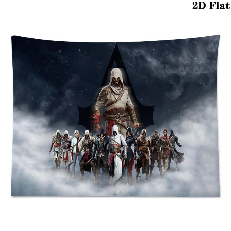 Assassin Creed Wall Tapestry Aesthetic Wall Hanging Printed Fabric Blanket Decorative Tapestries for Bedroom Living Room Home Decor