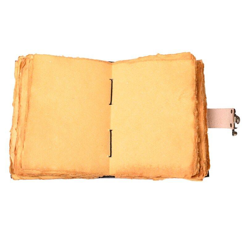 Handmade Leather Tree of Life Journal: Deckle Edge Paper