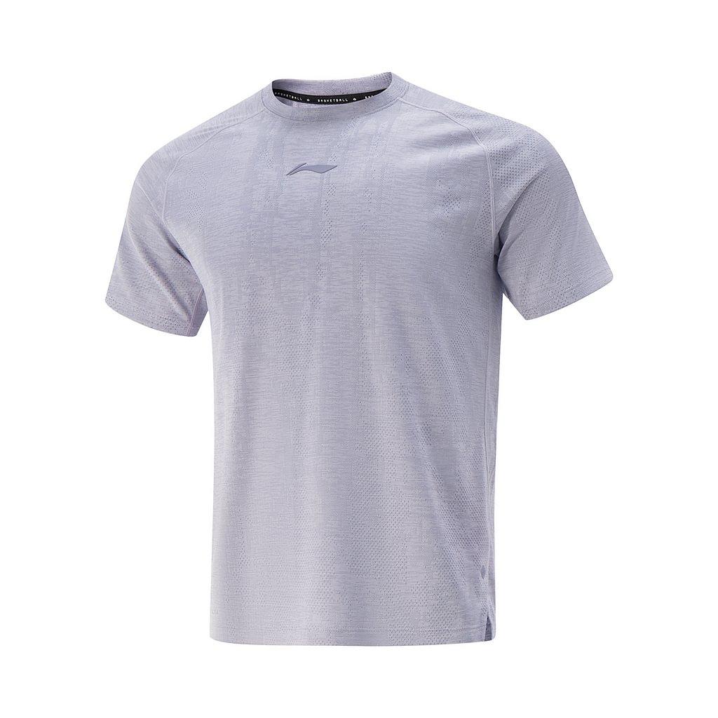 Футболка LiNing Баскетбольная коллекция Мужская Разноцветная Морская Соль Фиолетовый ATSV159-4 M
