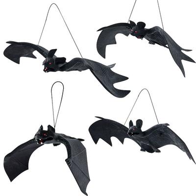 Halloween Hanging Decoration Lifelike Fake Bat Haunted House Horror Props Haunted House Decoration