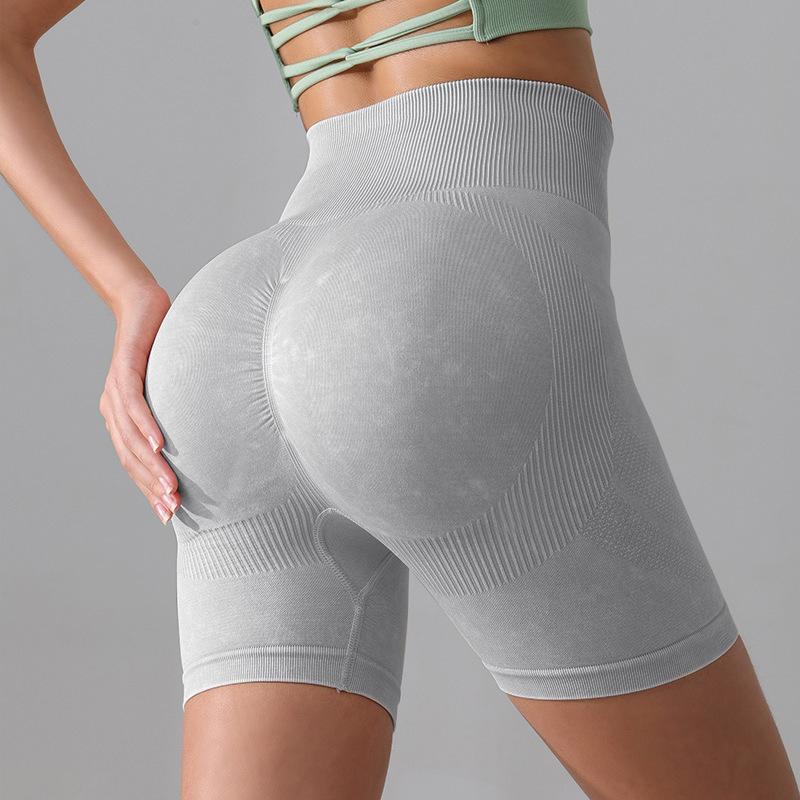1011 summer new high waist hip lift fitness pants breathable women's sports abdominal cycling leggings three-point yoga shorts