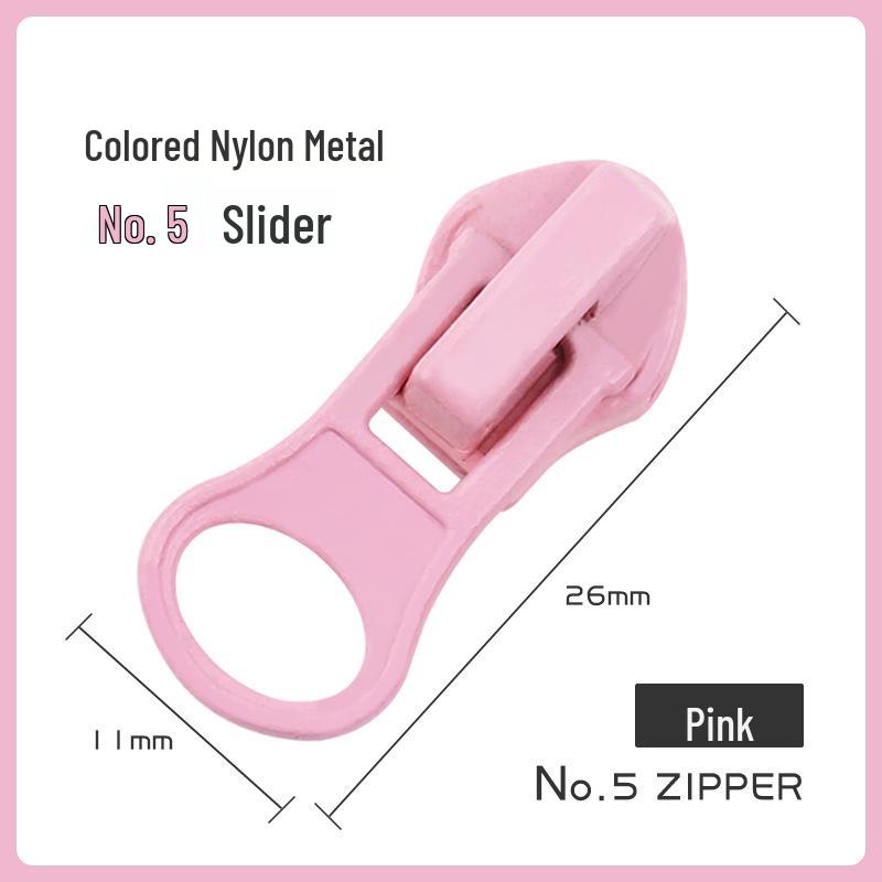 Nylon & Metal Zipper Pull for Jackets and Bags (No. 3 & No. 5)