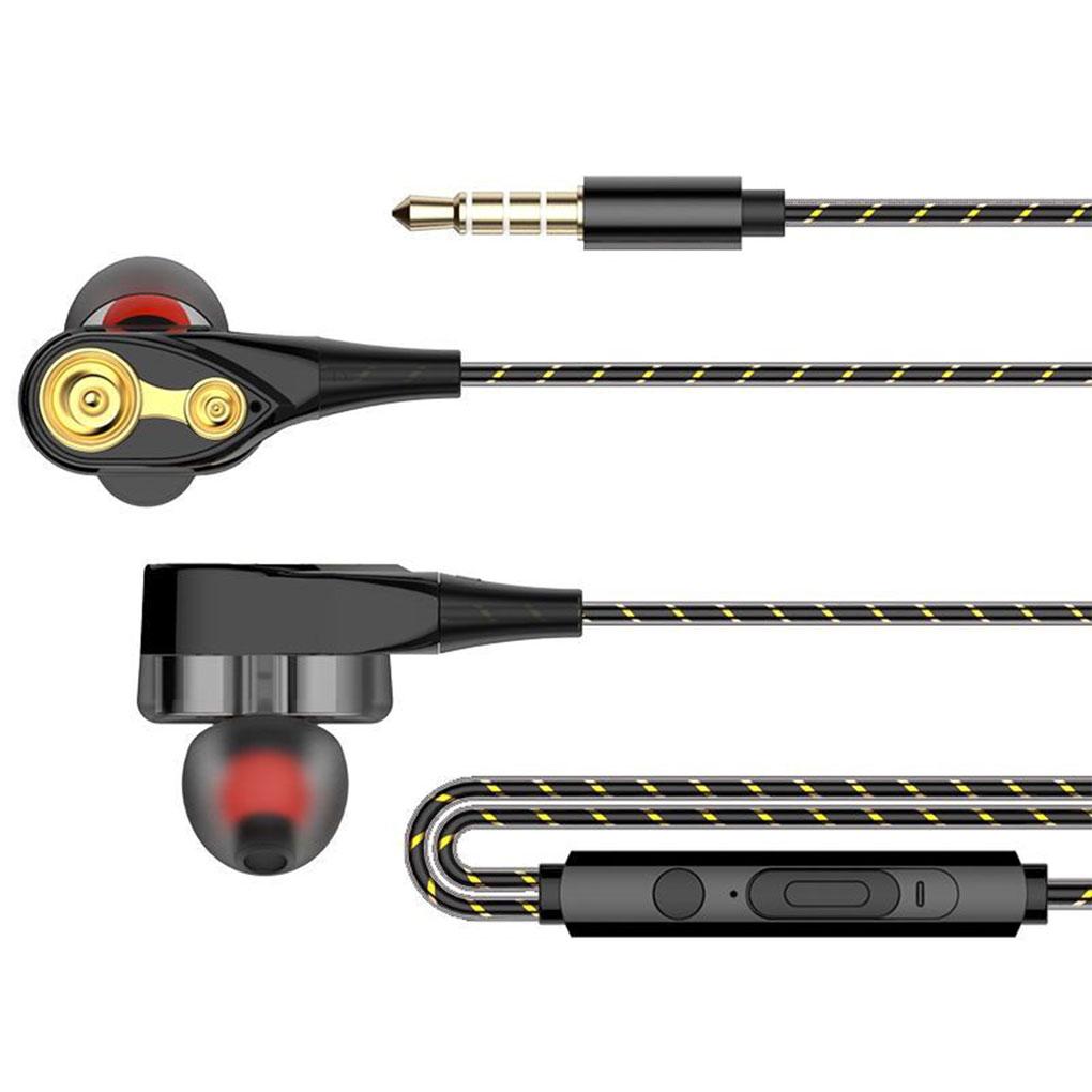 Earphone In\-ear 10mW Earphone Plastic Dual Drive Stereo Wired Ears Headset with 3\.5mm Connector for P40