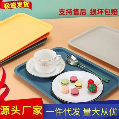 Rectangular Serving Tray Anti Slip Scratch Resistant Plastic Food Household Tea Kitchen Supplies