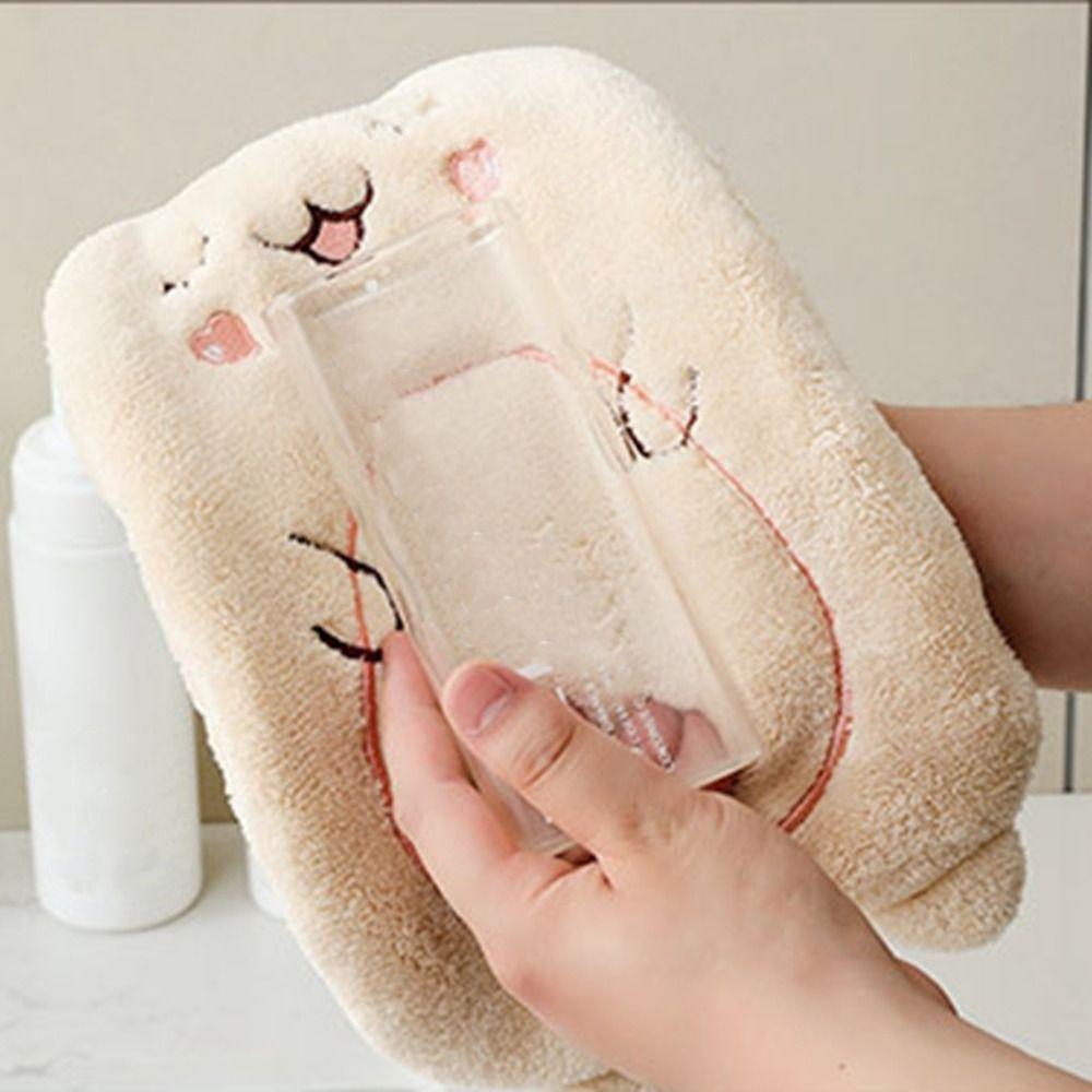 2Pcs Cute Cartoon Chicken Hand Towel Piglet Children's Handkerchief Animal Bath Towel  Kitchen
