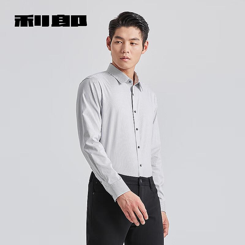 Lilang Men s Striped Long Sleeve Business Shirt 43