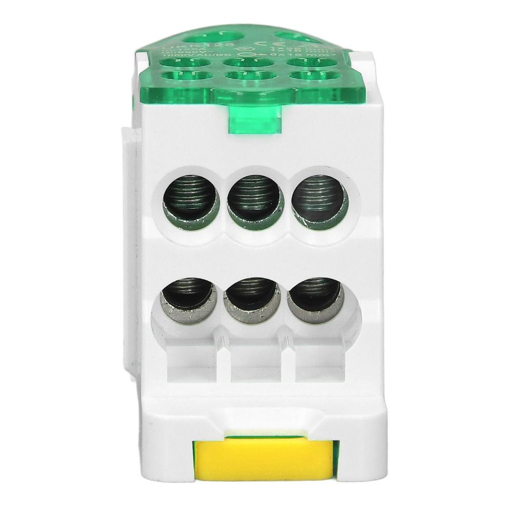 690V DIN Rail Distribution Box 125A Universal Junction Box Yellow Blue Green Power Distribution Box Power Distribution