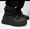 Winter Men's Concise Solid Warm Thickern Casual Snow Boots Fashion Versatile Plush Comfortable Non Slip Chunky Cotton Boots