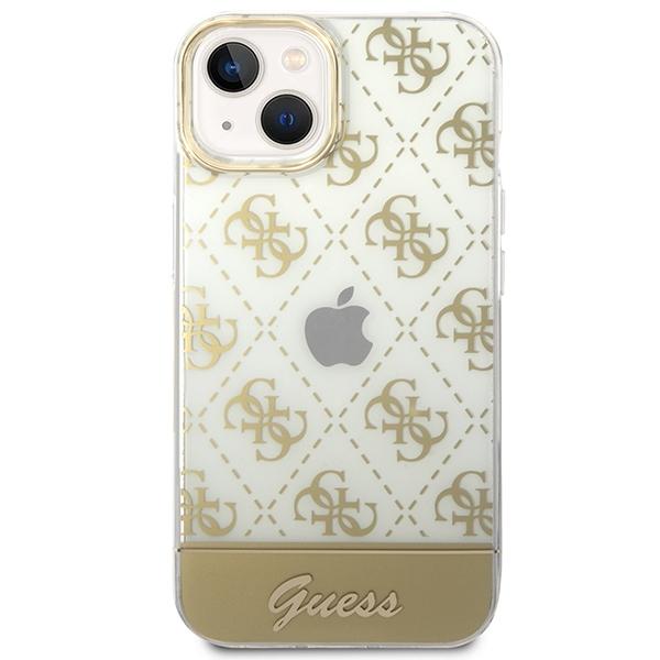 Guess Guhcp14Mhg4Mhg Iphone 14 Plus / 15 Plus 6.7 Złoty/Gold Hardcase 4G Pattern Script