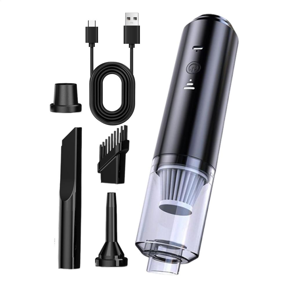 

Portable Car Vacuum Cordless Small Home and Car Vacuum Powerful Suction Cleaning Tool for Truck Home Couch Carpet Sofa Sedan Bed чёрный