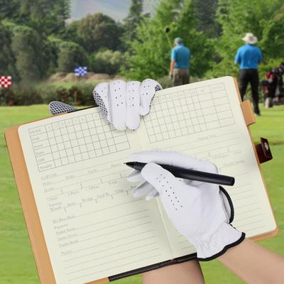 Livro de Cartão de Pontuação de Golfe Impermeável em Couro Sintético Caderno Diário de Cartão de Pontuação de Golfe Livro de Registro de Pontuação de Bolso com 200 Páginas para Homens Golfistas
