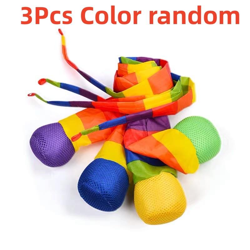Children's Hand Throwing Ribbon Rainbow Tail Ball Parent Child Outdoor Sports Sandbag Meteor Ball Sensory Training Kid Toys