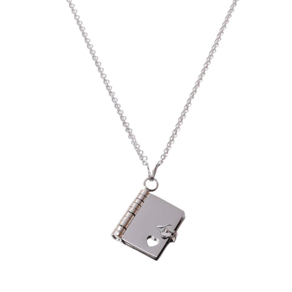 Titanium Steel Girl Love Letter Necklace Can Be Opened Pendant, Couple's New Personalized Temperament Necklace Collarbone Chain