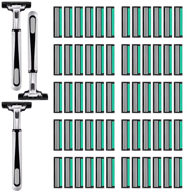Men's Portable Three-Layer Stainless Steel Razor with German Precision