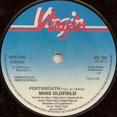 7inch Record MIKE OLDFIELD  Portsmouth VS163 Virgin 1976 UK Rock Used