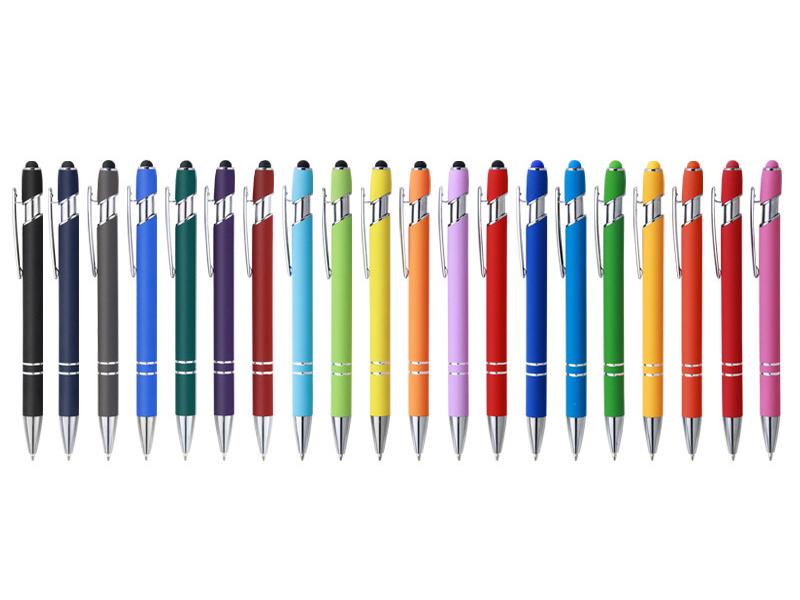 Multicolor Touchscreen Magic Pen with Spray Paint Aluminum Barrel and Logo Printing