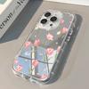 Full-Screen Pink Tulips Phone Case For iPhone 17 Pro 16 15 14 13 12 11 Pro Max 16e X XR XS 7 8 Plus Mirror Shockproof Back Cover