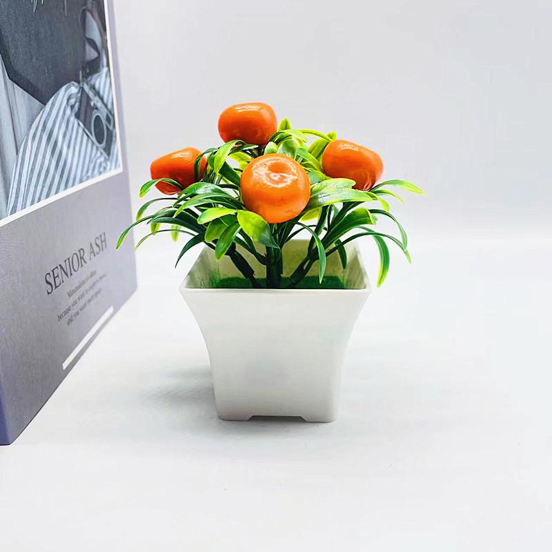 Fruit Red Orange Chili Pomegranate Simulated Potted Artificial Flower Plastic