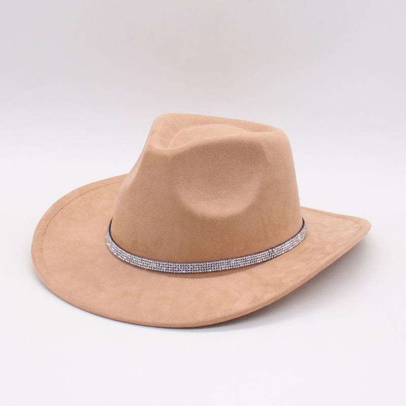 

Suede Photography Pose With Jazz Hat Top Hat Suede Felt Hat Ballroom Performance Hat one size (j peach cow)