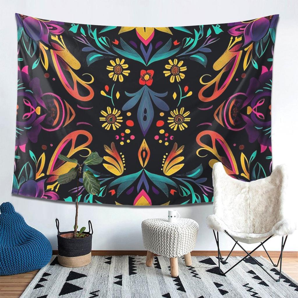 Buntes mexikanisches Muster Traditionelle und festliche Wandteppich-Dekoration Kunst Ästhetische Wandteppiche Hauswandtuch Wandbehang