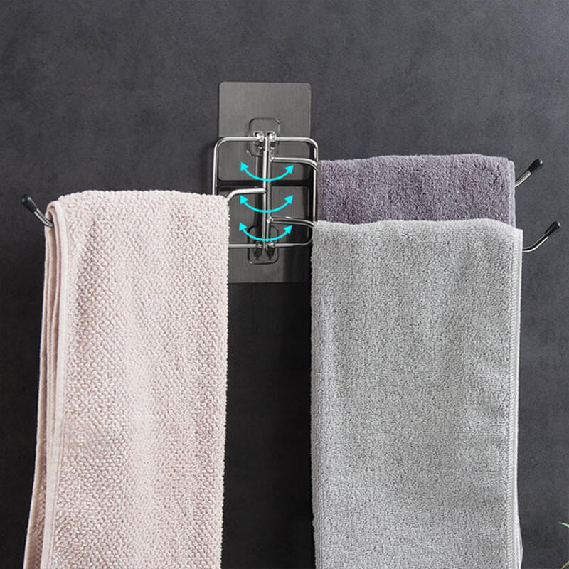 

3-tier bathroom towel rack, paper towel holder, and dishcloth suction cup