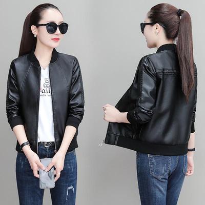 2025 Women's High-End PU Leather Jacket with Velvet - Spring/Autumn