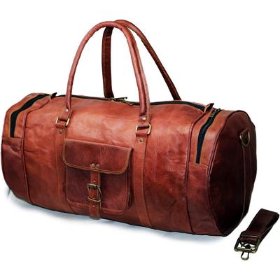 Leather Duffle Bag Travel Carry-on Luggage Overnight Gym Weekender Bag