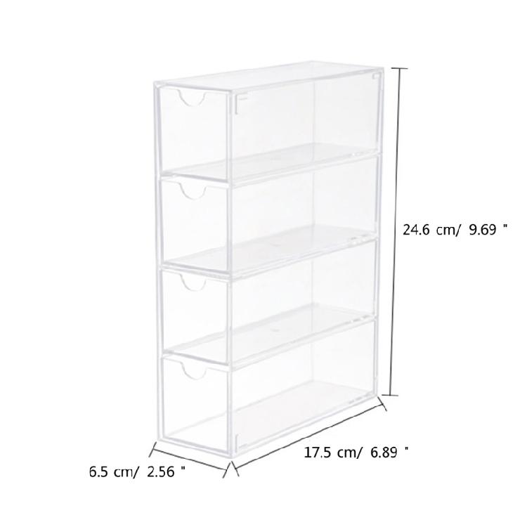 Space saving Clear Drawer Organizer Storage Box for Sunglasses and Stationery
