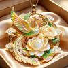 Exquisite Chinese Style Nine Tailed Fox Enamel Pendant Necklace Trendy Animal Pendant Daily Wear Jewelry Gift For Women