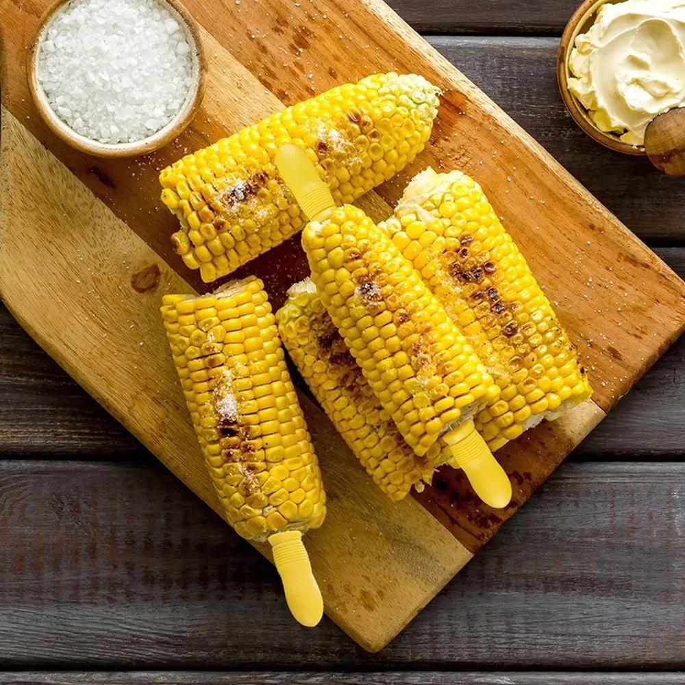 6x Corn Holder Skewer Grill Fork for Food Piercing