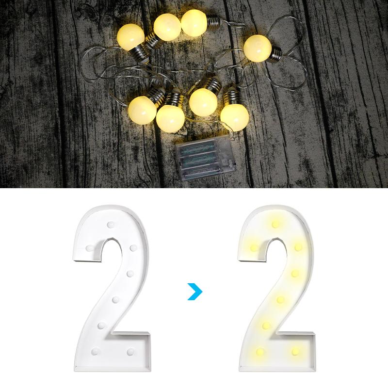 93cm Giant Figure Balloon Filling Box with Lights 1st Birthday Balloon Number 30 40 50 Balloon Frame Wedding Decor Baby Shower