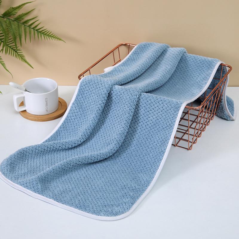 

Однотонное утолщенное полотенце для взрослых, домашнее мягкое полотенце для лица, банное полотенце, быстросохнущее впитывающее полотенце для ванной комнаты, отеля 35x75cm