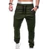 Winter Men Pants Drawstring Elastic Waist with Pockets Zipper Decor Joggers Loose Ankle-banded Solid Color Outdoor Trousers Pleated Sweatpants