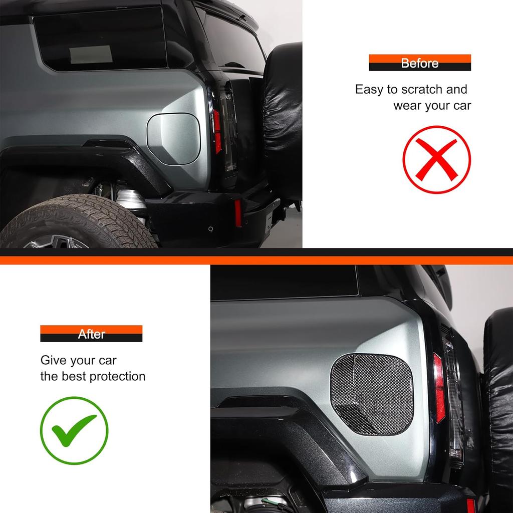 Fuel Tank Cover Cap Fits 2024 2025 and up Compatible with Hummer EV Dry Carbon Outer Exterior Trim I Lightweight Strong with UV-Resistant Clear