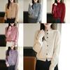 Womens Knit Cardigan With Andy Plush Fabric For Casual Office Wear