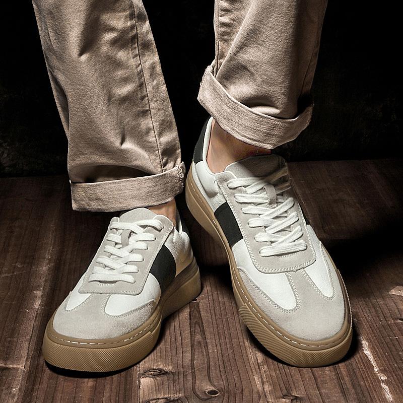 Fashion Stylish Mens Outdoor Sneakers Male Comfortable Skate Shoe High Quality Men Casual Shoes Genuine Leather Men's Walking Footwear