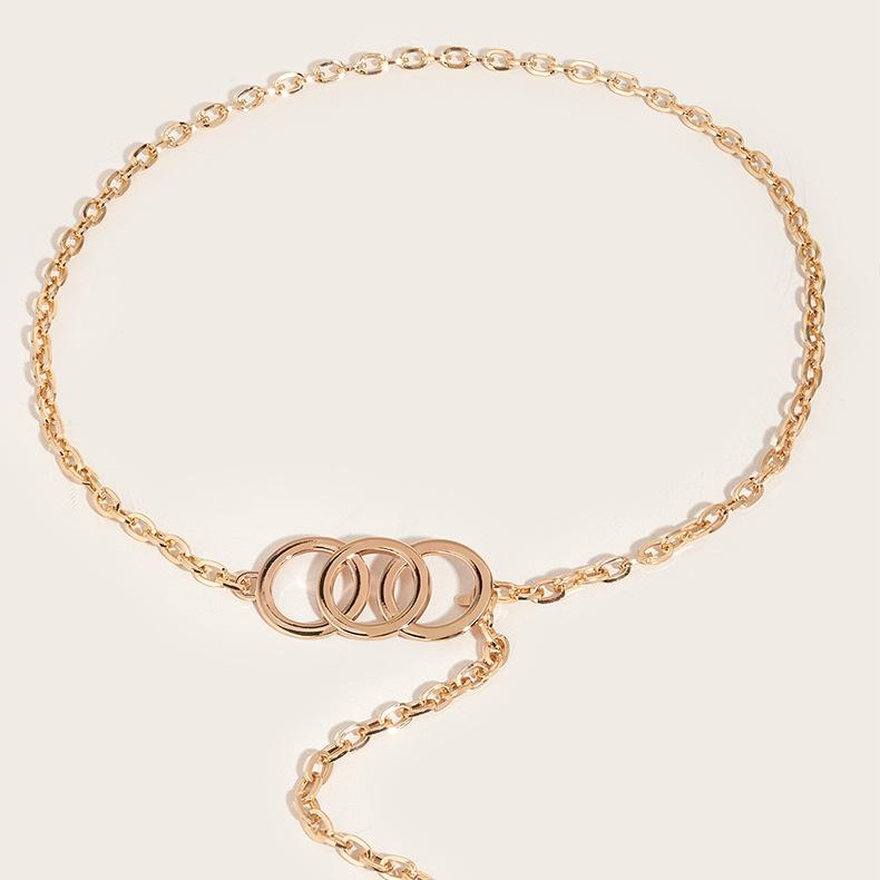 Atmospheric Metal Pendant Waist Chain Women'S Accessories Tide Spice Girl Body Chain Dress Belt Chain