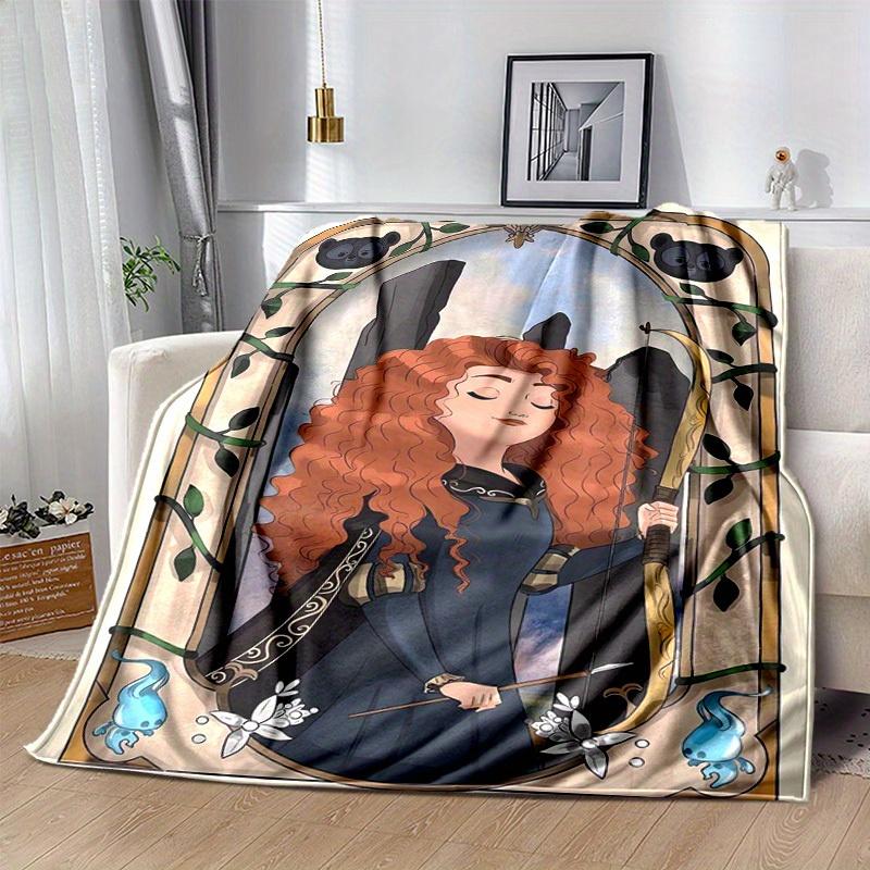 1pc, Merida Inspired Home Decor Blanket Perfect for Couch, Bed, Travel, Camping, Car, Beach, Office Nap Soft Flannel Throw with Fantasy