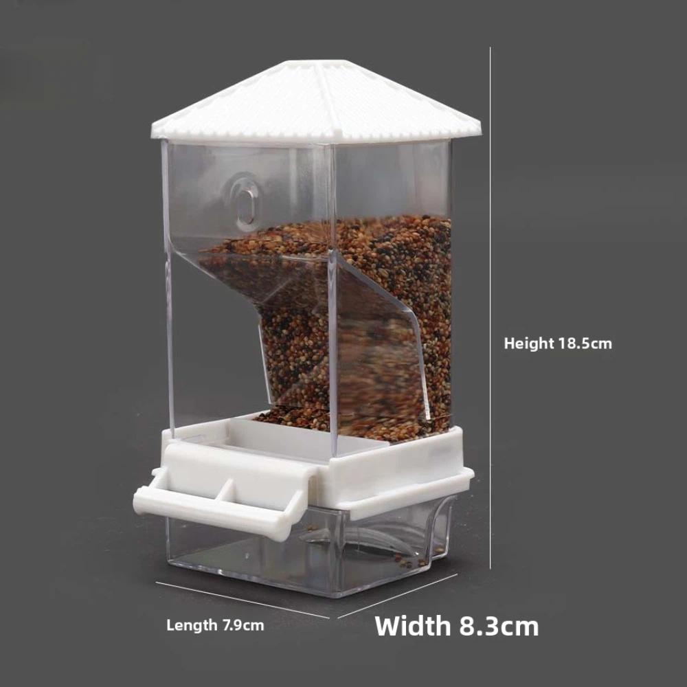 New Automatic Bird Feeding Bowl No Mess Large Capacity Parrot Feeder Easy Clean Transparent Food Container For Small Birds