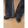 Women's Spring 2026 Retro Black Wide-Leg Micro-Flare Denim Pants