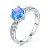 Source Opal Women's Six-claw Ring, Exquisite Simple Ring
