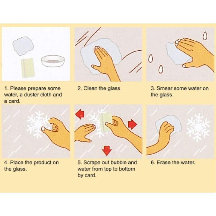 Christmas Window Stickers, Snow Flakes Stickers Christmas Window Decorations Window Clings Decal Wall Stickers, Glass Decal Mural New Year Christmas