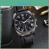 Fashionable Multi-function Non-mechanical Men's Watch With Waterproof Leather Strap
