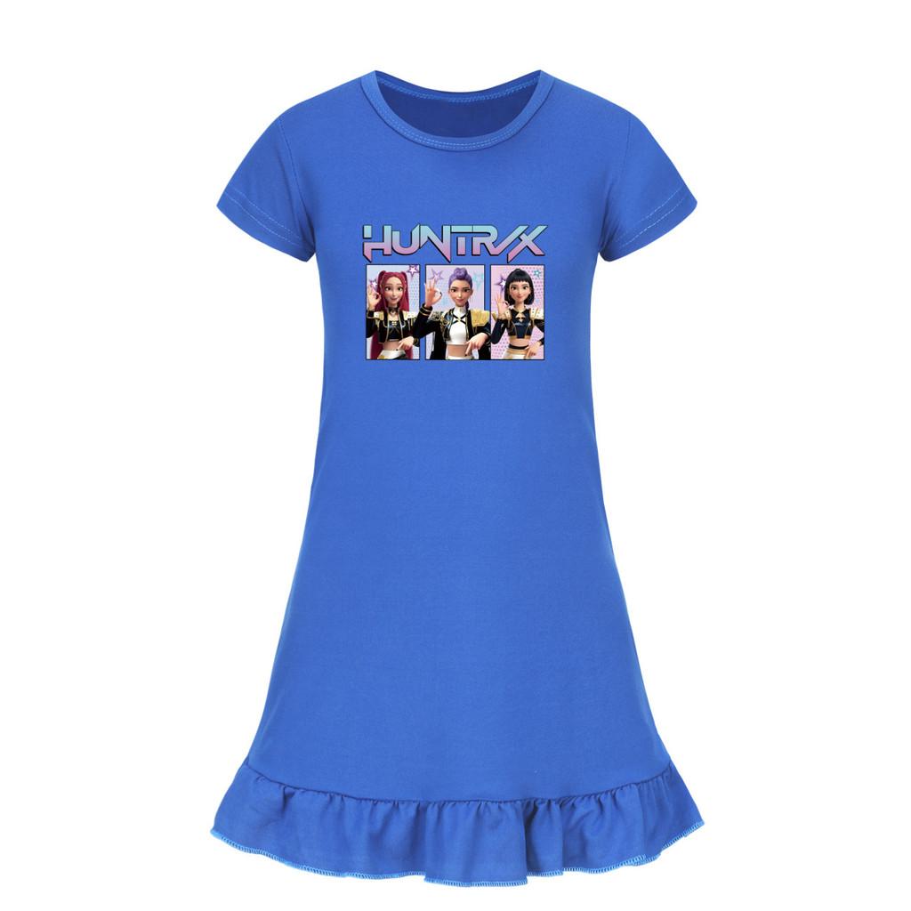 5233 Kids Girls Mira Zoey Rumi Printed Ruffle Short Sleeves Casual Dress