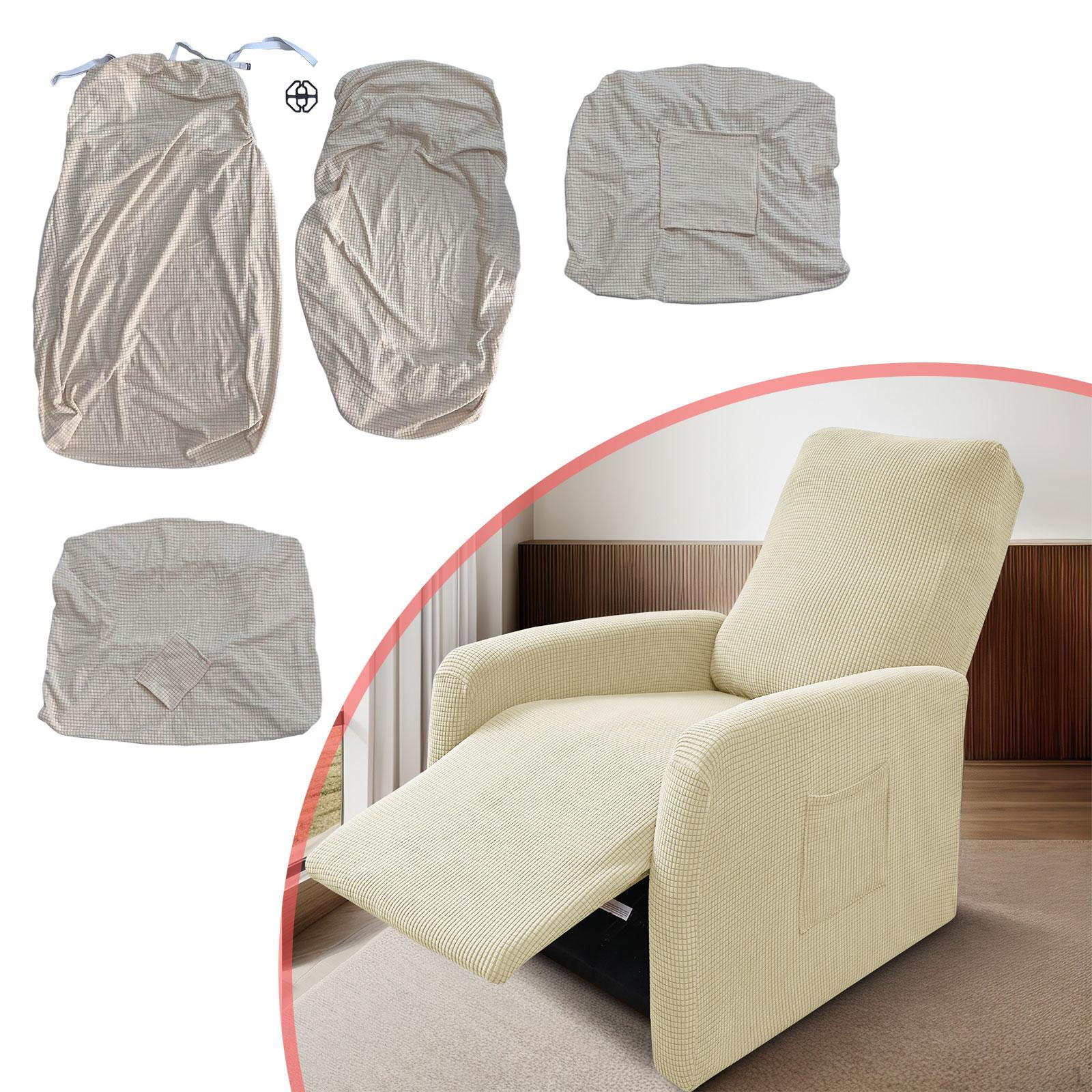 

Эластичный чехол для дивана, стула для хранения и перемещения, чехол для кресла-реклайнера бежевый