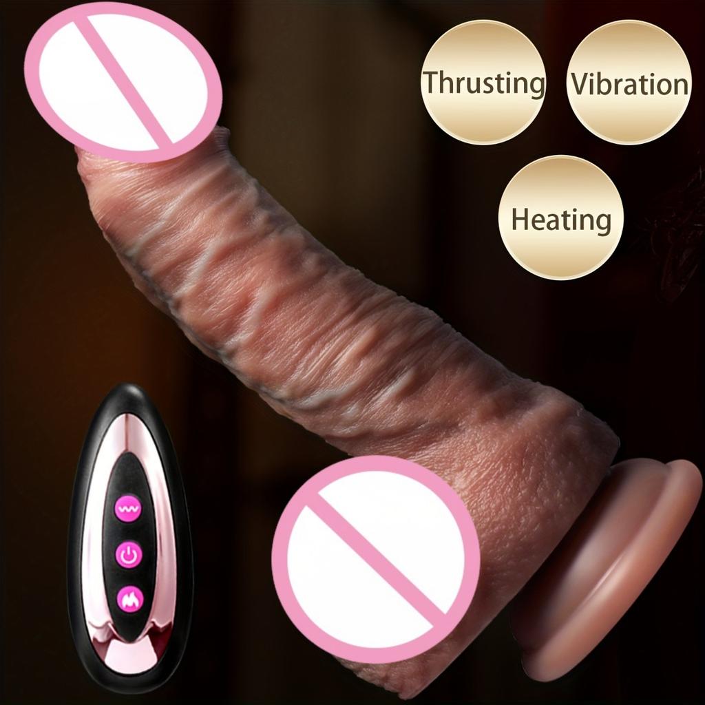 Realistic Dildo Telescopic Vibrator Big Penis Heated Vibrating Clitoris Stimulator Anal plug Female Masturbator Adults Sex Toys